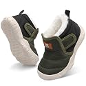 QFH Baby Boys Girls Winter Warm Shoes Cozy Fleece Snow Boots Toddler Non-Slip Walking Shoes Infant Outdoor Water Resistance Faux Fur Booties