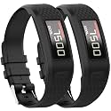 QGHXO Band for Garmin Vivofit 1 / Vivofit2, Soft Silicone Watch Band Strap for Garmin Vivofit 1 / Garmin Vivofit 2 Activity Tracker, Small, Large, Ten Colors