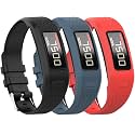 QGHXO Band for Garmin Vivofit 1 / Vivofit2, Soft Silicone Watch Band Strap for Garmin Vivofit 1 / Garmin Vivofit 2 Activity Tracker, Small, Large, Ten Colors