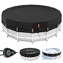QH.HOME 15ft Winter Pool Cover,Windproof Patented Ratchet&Heavy Duty Fabric