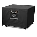 QH.HOME Fire Pit Cover Square 32", 600D Heavy Duty Fabric 100% Waterproof