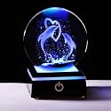 Qianwei 3D Laser Crystal Ball Dolphin Gifts for Women Men,Dolphin Decor Glass Figurines Statue Stuff for Room Decorations Birthday for Lovers Keepsake Paperweight