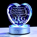 Christian Gifts for Women-3D Crystal Heart Plaque Bible Verse Every Day