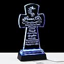 Qianwei House Warming Gifts New Home - Crystal Cross Gift for Home Decor with Led - Best Unique Housewarming Decor Present Ideas for New House Homeowner Men Friend Family