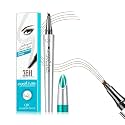 QIC Eyebrow 4 Tip Brow Pencil, Microblading Pen Waterproof Long-Lasting with Upgrade Micro-Fork Tip Applicator for Natural Brows (Reddish Brown-03)