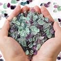 QICQDRAM Polished Gem Stones Rocks Fluorite Gravel Crystals Natural 2LB