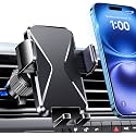 Qifutan Cell Phone Holder [Never Fall Upgrade Clip] Phone Holder Car Automobile Air Vent Hands Free for Car Fit Car Phone Holder Mount for All for iPhone Android Smartphone