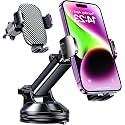 Qifutan Dash Mounted Holders Phone Holders for Your Car Phone Mount for Car Dashboard Windshield Air Vent Universal Desk Mounts Hands Free Automobile Cell Phone Holder Fit for iPhone Smartphone