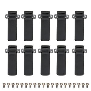qiilu radio belt clip plastic 10pcs replacement walkie talkie belt clip for baofeng uv-5r series 2 way radios - adults unisex outdoor enthusiasts professionals