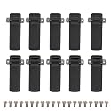 Qiilu Radio Belt Clip Plastic 10Pcs Replacement Walkie Talkie Belt Clip for Baofeng UV-5R Series 2 Way Radios - Adults, Unisex, Outdoor Enthusiasts, Professionals