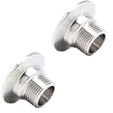 QiiMii 1.5" Tri Clamp Tri Clover Fittings to NPT 3/4" Male Thread Adaptor SS304 2 PACK