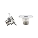 QiiMii 1.5" Tri Clamp Tri Clover Fittings to NPT 1/2" Male Thread Adaptor SS304 2 PACK