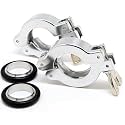 QiiMii KF-16 Aluminium Wing Nut Hinge Clamp with FKM Viton O-Ring and SS304 Center Ring, 2 Pack