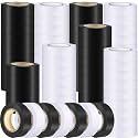 Qilery 60 Pack Vinyl Electrical Tape Bulk Electric Tape, White, Black