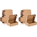 Qilery Shipping Boxes Corrugated, 5.91 x 3.94 x 1.57 Inches, Brown, 100 Pcs