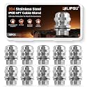 QILIPSU 10pcs 3/4" NPT 304 Stainless Steel Cable Gland Waterproof IP68 Metal Strain Relief Cord Grip Long Thread Cable Pass Through Wire Connector