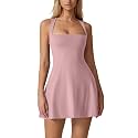 QINSEN Women39s Square Neck Sleeveless Double-Layer Tank