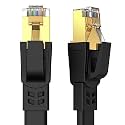 CAT8 Ethernet Cable 15ft, High Speed Heavy Duty Cat8 LAN Network Cable 40Gbps, 2000Mhz with Gold Plated RJ45 Connector for Modem, Router, Switch, Gaming - Black