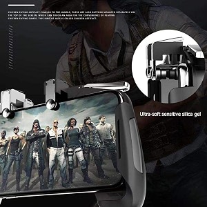 qiwa mobile game controller for pubg mobile controller l1r1 mobile game trigger joystick gamepad compatible with ios amp android phone video game