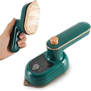 qiwa portable mini garment steamer - lightweight foldable and handheld travel iron support dry and wet wrinkle removal in clothes