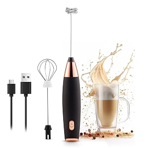 qlect pro 3 speed electric milk cofee frother with whisk  wireless  rechargeable heavy duty 1200 mah battery  12000 rpm  uses- blenderbeaterstirrfoamerwhippercream spinner black