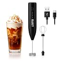 QLECT Pro 3 Speed Electric Milk Cofee Frother with Whisk | Wireless | Rechargeable Heavy Duty 1200 MAH Battery | 12000 RPM | Uses- Blender/Beater/Stirr/Foamer/Whipper/Cream Spinner (Black)