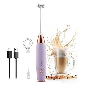 qlect pro 3 speed electric milk cofee frother with whisk  wireless  rechargeable heavy duty 1200 mah battery  12000 rpm  uses- blenderbeaterstirrfoamerwhippercream spinner purple