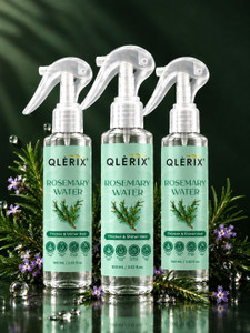 qlerix rosemary water spray mist combo for hair regrowth and hairfall control spray 3 items in the set