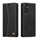 QLTYPRI Wallet Case for Samsung Galaxy A54 5G, Vintage Folio PU Leather Purse Case with Card Slots Magnetic Closure Kickstand Flip Crashproof Phone Cover for Samsumg Galaxy A54 - Black