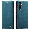 QLTYPRI Wallet Case for Samsung Galaxy A54 5G, Vintage Folio PU Leather Purse Case with Card Slots Magnetic Closure Kickstand Flip Crashproof Phone Cover for Samsumg Galaxy A54 - Black