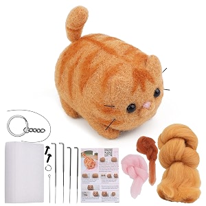 QMNNMA Needle Felting Kit Garfield Needle Felting