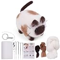 QMNNMA Needle Felting Kits for Beginners, Siamese Cat Wool Felting Kit