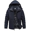 QMP Winter Jackets For Men with Hoode Ski Snow Snowboarding Waterproof Fleece Liner Coats Windproof Raincoat 6 Pockets