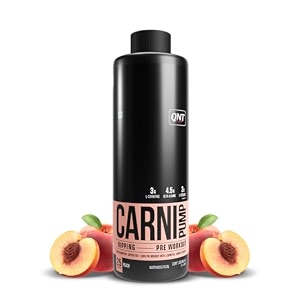 qnt carnipump  liquid pre workout  peach flavor  fat loss  instant energy drink  supports muscle gain amp fast muscle recovery  500ml 25 servings