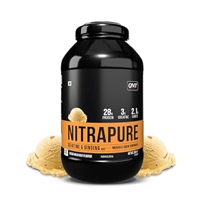 qnt nitrapure blend of whey isolate amp concentrate  2kg kesar malai kulfi  enriched with ashwagandha ginseng amp tribulus  best whey protein for muscle gain  28g protein 3g creatine per scoop