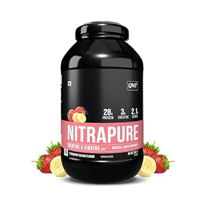 qnt nitrapure blend of whey isolate amp concentrate  1kg kesar malai kulfi  enriched with ashwagandha ginseng amp tribulus  best whey protein for muscle gain  28g protein 3g creatine per scoop