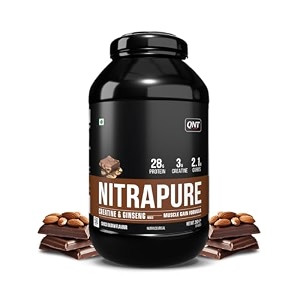 qnt nitrapure blend of whey isolate amp concentrate  1kg kesar malai kulfi  enriched with ashwagandha ginseng amp tribulus  best whey protein for muscle gain  28g protein 3g creatine per scoop
