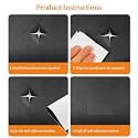QONETIC 2 Pcs Black Self-Adhesive Leather Repair