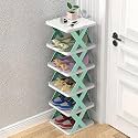 QONETIC 6 Layer Shoes Rack for Home Plastic, Adjustable Shoe Stand Organizer Stackable Storage Bedroom entryway Adjustable Slots Shelf Easy Footwear Rack, Multi-Purpose Durable Plastic