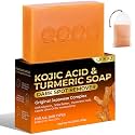 QOOQ Turmeric Kojic Acid Soap for Dark Spot Remover - Facial Cleansing Bar