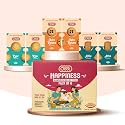 Qoot Premium Happiness Cookies Gift Hamper | 6 Packs (1200g) – 2 Each of Cashew, Oats Raisin & Baked Atta Cookies | Fresh-Baked, Rich & Flavorful | Perfect Festive & Corporate Gift Box for Family & Friends | I