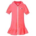 QPANCY Girls Hooded Zip Terry Coverups Swim Beach Cover-Up Cotton Summer Short Sleeve