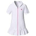 QPANCY Girls Hooded Zip Terry Coverups Swim Beach Cover-Up Cotton Summer Short Sleeve