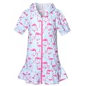 QPANCY Girls Hooded Zip Terry Coverups Swim Beach Cover-Up Cotton Summer Short Sleeve