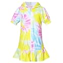 QPANCY Girls Hooded Zip Terry Coverups Swim Beach Cover-Up Cotton Summer Short Sleeve
