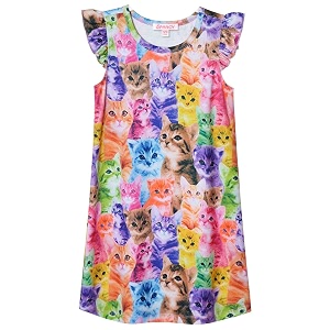 qpancy nightgown for girls princess nightdress cotton sleepwear pajamas dress