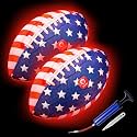 QPAU Glow in the Dark Football, Strong Grip Light Up Football for Kids 6-12