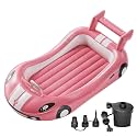 QPAU Inflatable Toddler Travel Bed with Fast Electric Pump, Racing Car