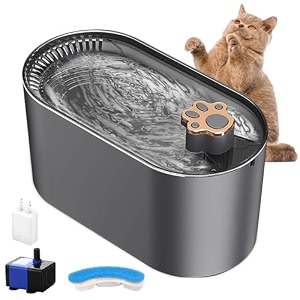 qpets 3l cat water fountain with triple filtration usb auto-circulation water fountain for dog auto-off without water ultra quiet cat water dispenser with led indicator