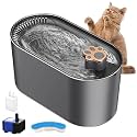 Qpets® 3L Cat Water Fountain with Triple Filtration USB Auto-Circulation Water Fountain for Dog, Auto-Off Without Water, Ultra Quiet Cat Water Dispenser with LED Indicator